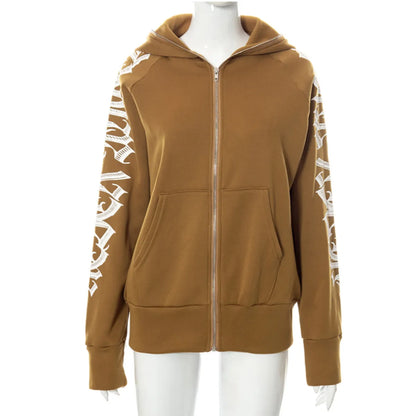 Letter Print Hoodie Sweatshirt