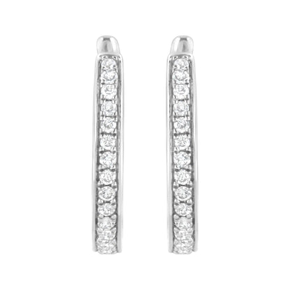 .925 Sterling Silber 1/2 Karat Laborgezüchtete Diamant-Creolen (F-G Farbe, VS2-SI1 Reinheit) WEM Support (www.WEM.support)