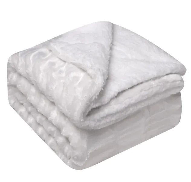 Thickened Flannel & Lamb Wool Double-Sided Blanket WEM Support (www.WEM.support)