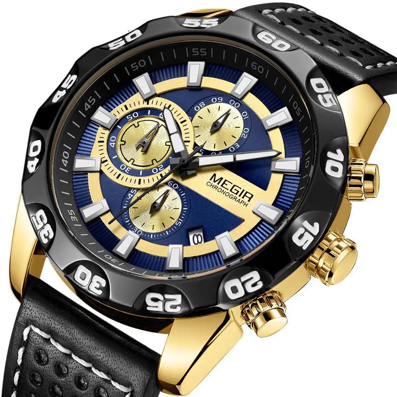 Fashionable Multifunctional Quartz Sports Watch for Men - Catch Cards