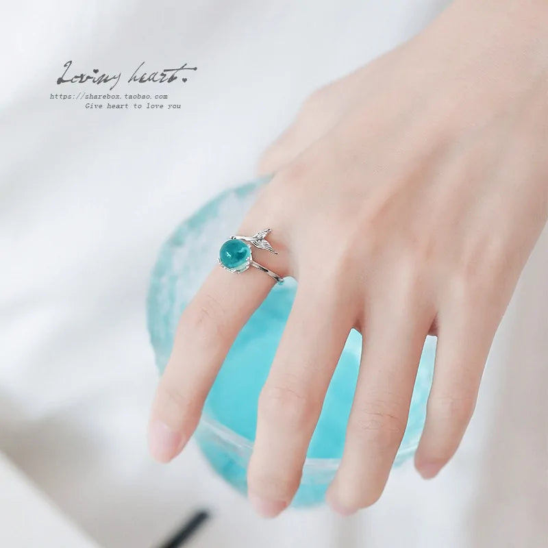 Sterling Silver Mermaid Ring WEM Support (www.WEM.support)