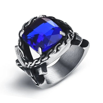 Punk Titanium Steel Valknut Signet Ring WEM Support (www.WEM.support)