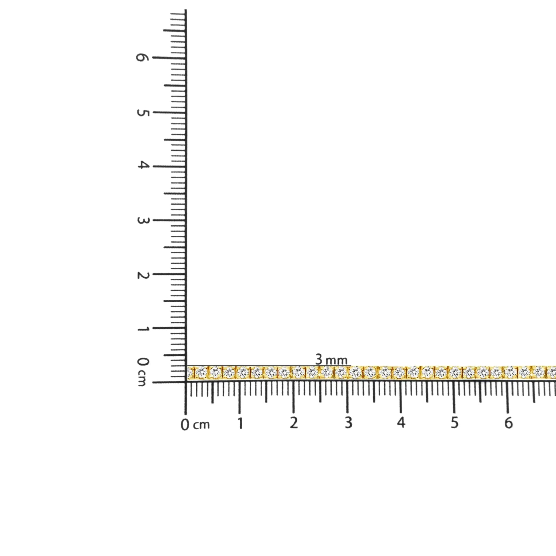 14K Yellow Gold Plated .925 Sterling Silver 2.0 Cttw Diamond Classic Link Tennis Bracelet (K-L Color, I2-I3 Clarity) - 7-1/4" WEM Support (www.WEM.support)
