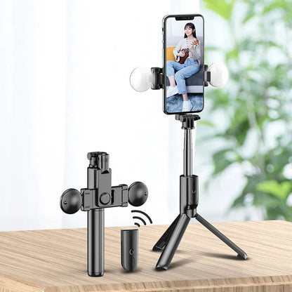 Mobile Phone Selfie Stick With Light WEM Support (www.WEM.support)
