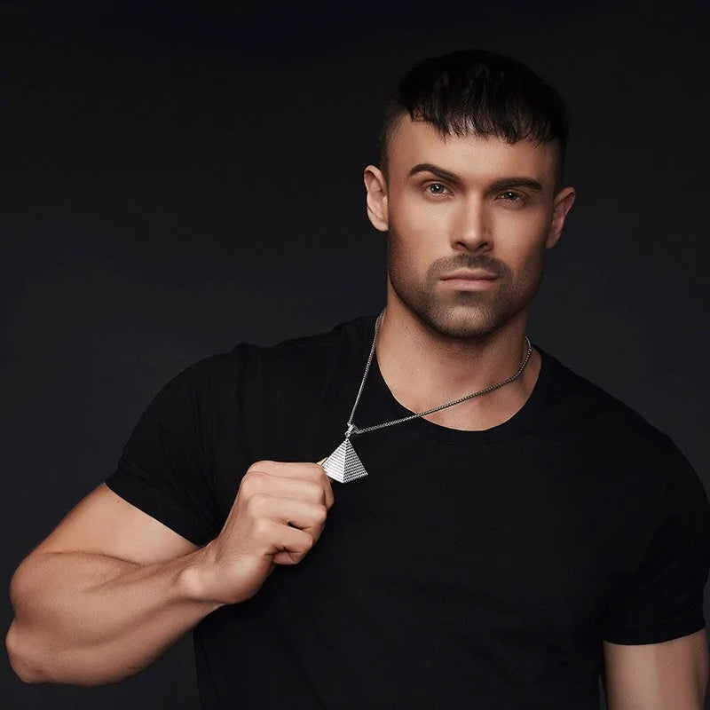 Egyptian Pyramid Pendant Charm Necklace WEM Support (www.WEM.support)