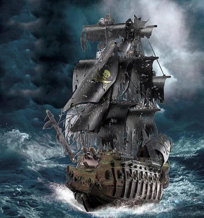 Flying Dutchman Broken Ship Model Assembled Toys - Catch Cards