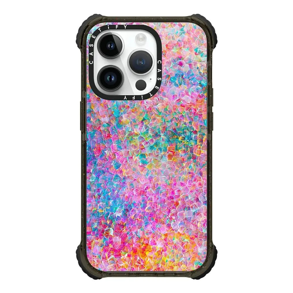 CASETiFY Ultra Impact iPhone 14 Pro Case [5X Military Grade Drop Tested / 11.5ft Drop Protection] - SARILMAK Patchwork - Glossy Black HejK.com