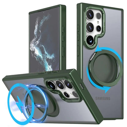 for iPhone 14 Pro Max Case with 360°Rotatable Magnetic Ring Kickstand[Compatible with Magsafe],Military Grade Shockproof Translucent for iPhone 14 Pro Max Protective Case - 6.7 inch,Pink - Catch Cards