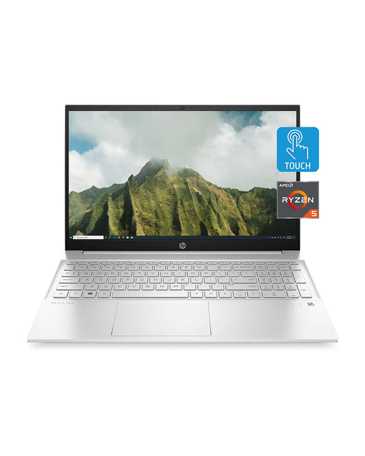 HP Pavilion 15 Laptop AMD Ryzen 5 5500U 8 GB RAM 512 GB SSD 15.6” HD Touchscreen Windows 10 Home Thin Lightweight Computer with Webcam Business Study & Entertainment (15-eh1010nr 2021)