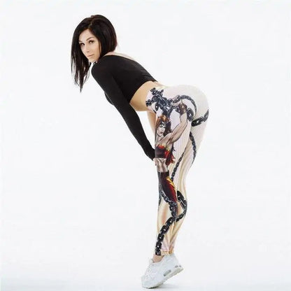 V-Taper Power She Warrior Print Leggings WEM Support (www.WEM.support)
