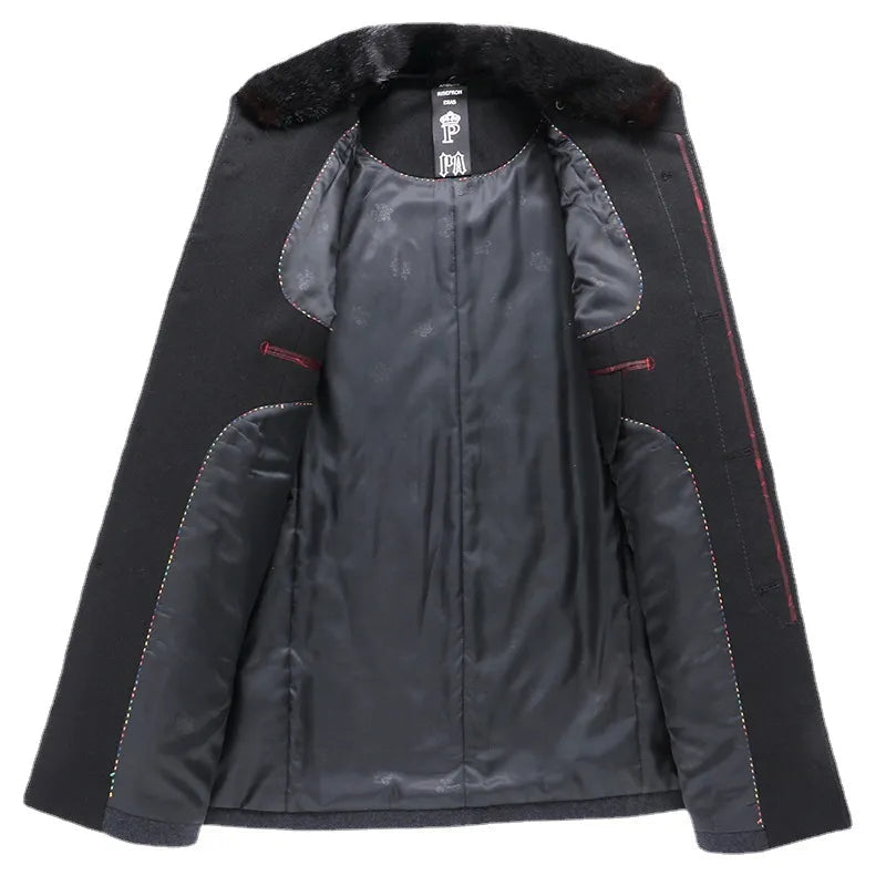 Stand Collar Woolen Coat WEM Support (www.WEM.support)