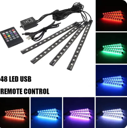 Luzes de LED Controladas por Música para Pés de Carro WEM Support (www.WEM.support)
