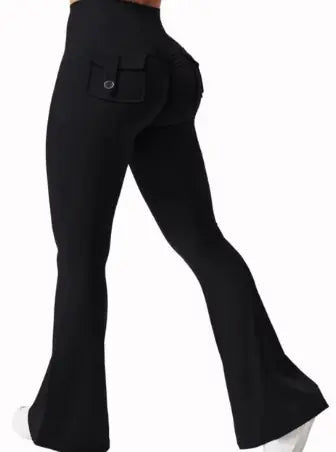 Wide Leg High Stretch Yoga Leggings WEM Support (www.WEM.support)