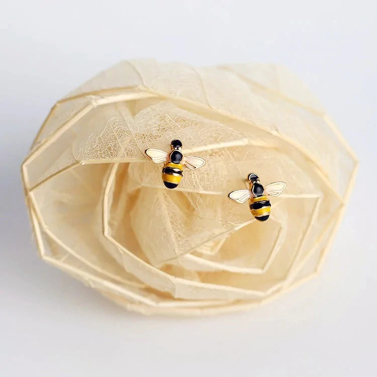 Dainty Bee Stud earrings WEM Support (www.WEM.support)