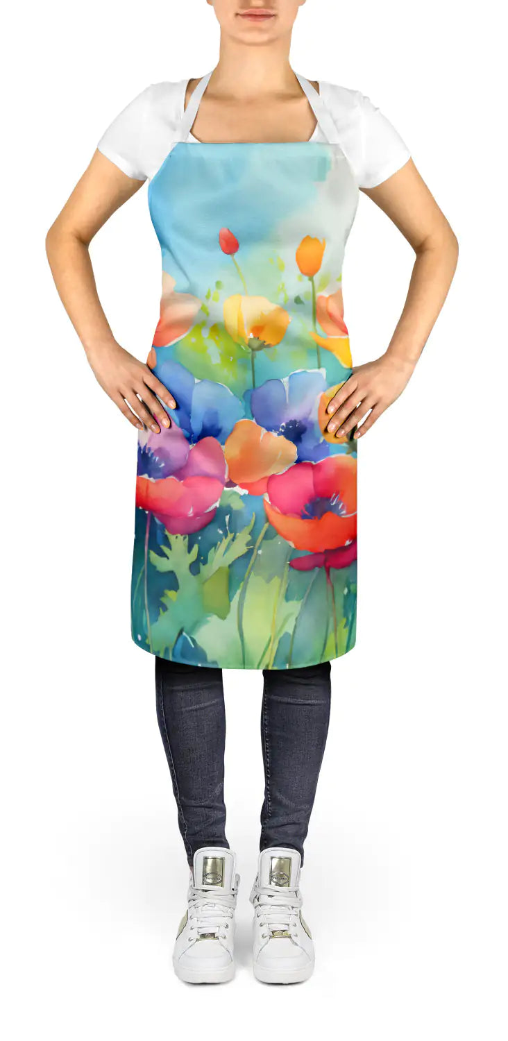 Anemones in Watercolor Apron WEM Support (www.WEM.support)
