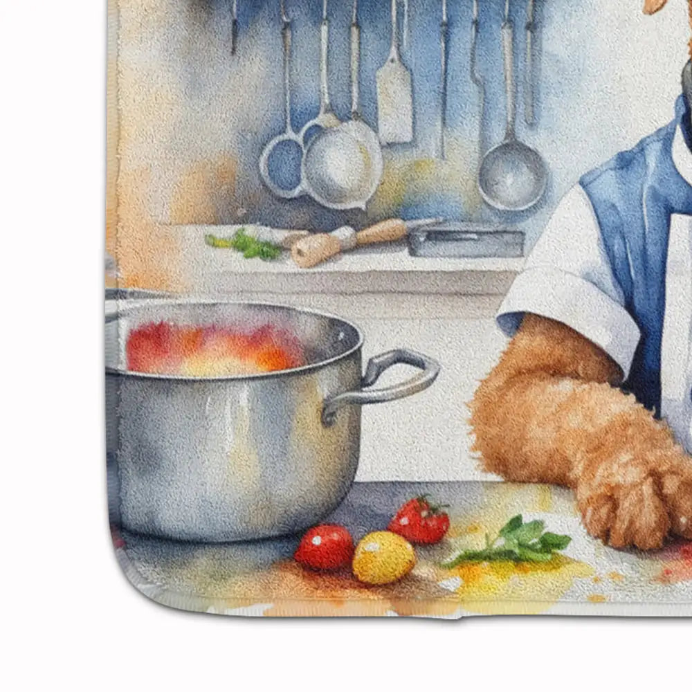 Airedale Terrier The Chef Memory Foam Kitchen Mat WEM Support (www.WEM.support)