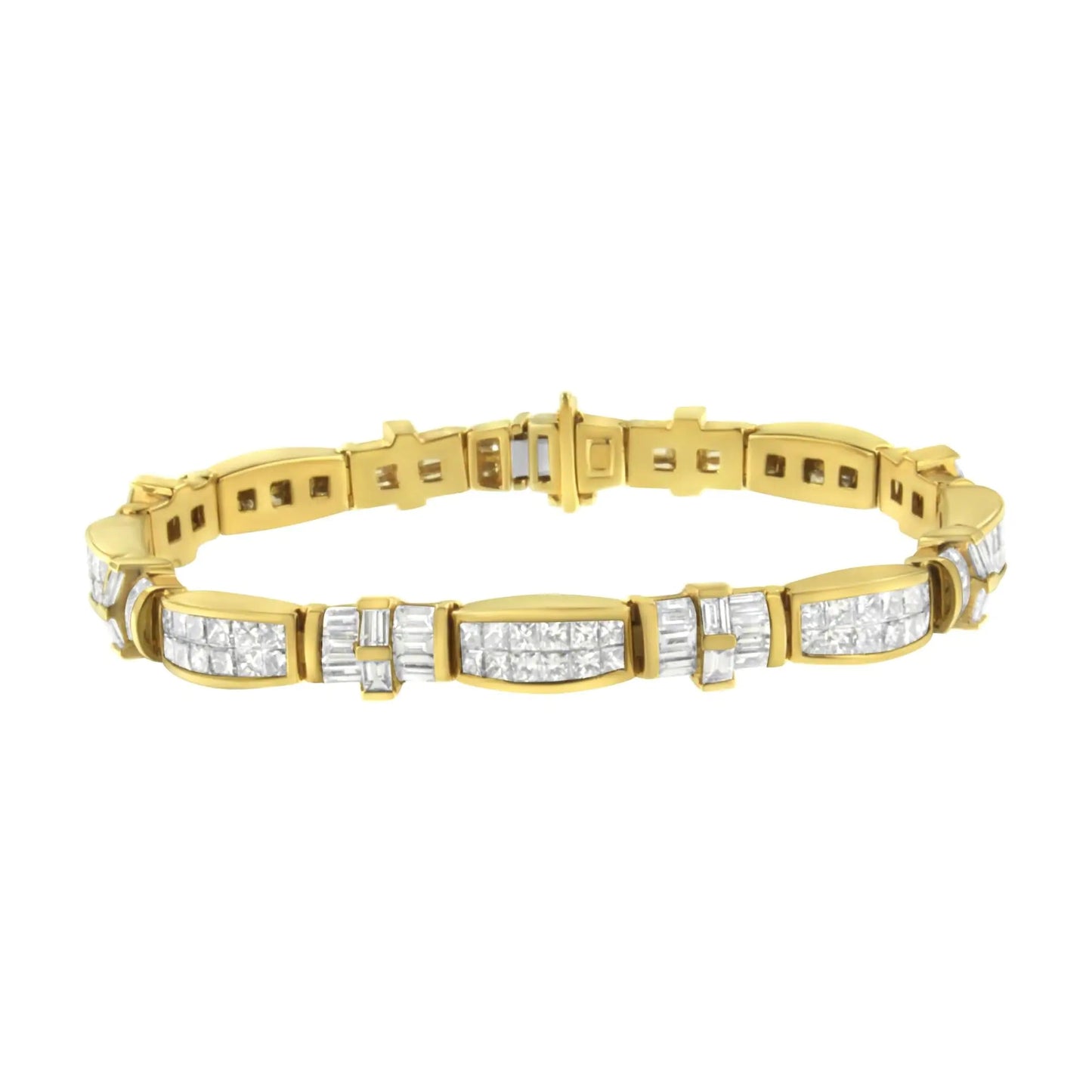 14K Yellow Gold Multi--Cut Diamond Ties of Love Eternity Bracelet(11.25 cttw,G-H Color,VS1-VS2 Clarity) WEM Support (www.WEM.support)