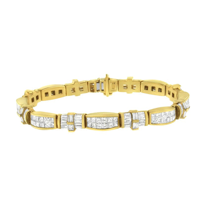 14K Yellow Gold Multi--Cut Diamond Ties of Love Eternity Bracelet(11.25 cttw,G-H Color,VS1-VS2 Clarity) WEM Support (www.WEM.support)