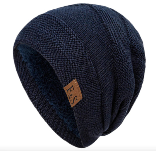 Fleece-Lined Wool Knit Winter Hat WEM Support (www.WEM.support)