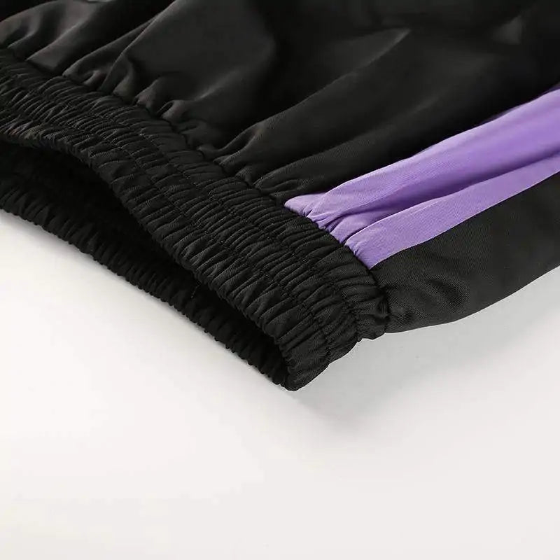 Gestreifte High-Waist Sport Jogginghosen WEM Support (www.WEM.support)