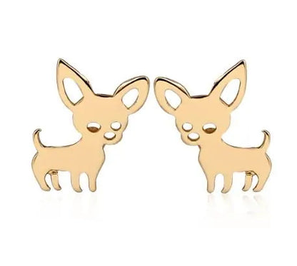 Stainless Steel Chihuahua Earrings WEM Support (www.WEM.support)