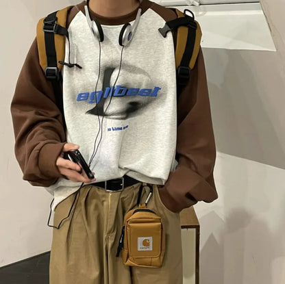 Virtual Shadow Printed Long-Sleeved Sweater WEM Support (www.WEM.support)