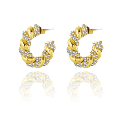 Gold-Plated Crescent Earrings HejK.com