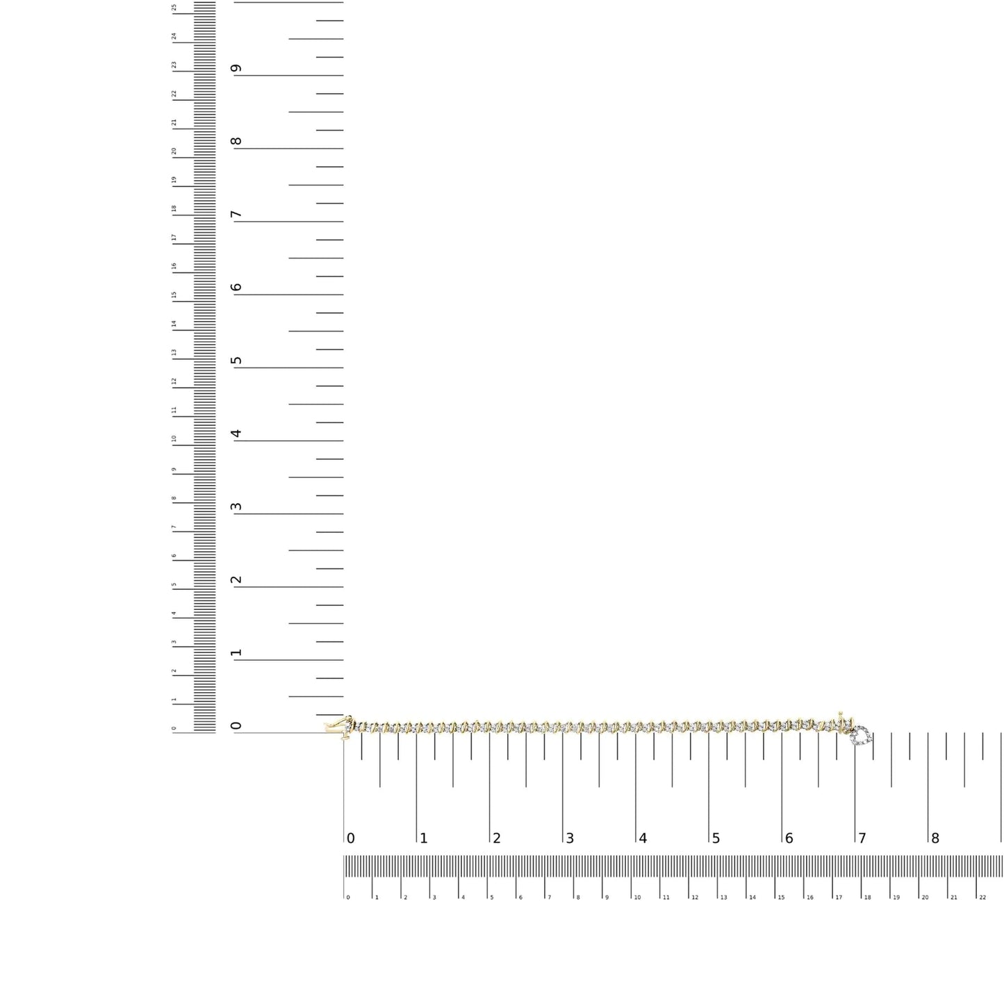 10K Yellow Gold 1.00 Cttw Diamond Spiral Link 7" Bracelet with Heart Charm (H-I Color, I3 Clarity) WEM Support (www.WEM.support)