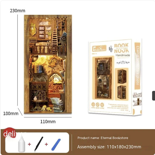 DIY Wooden 3D Book Stand Model Kit WEM Support (www.WEM.support)