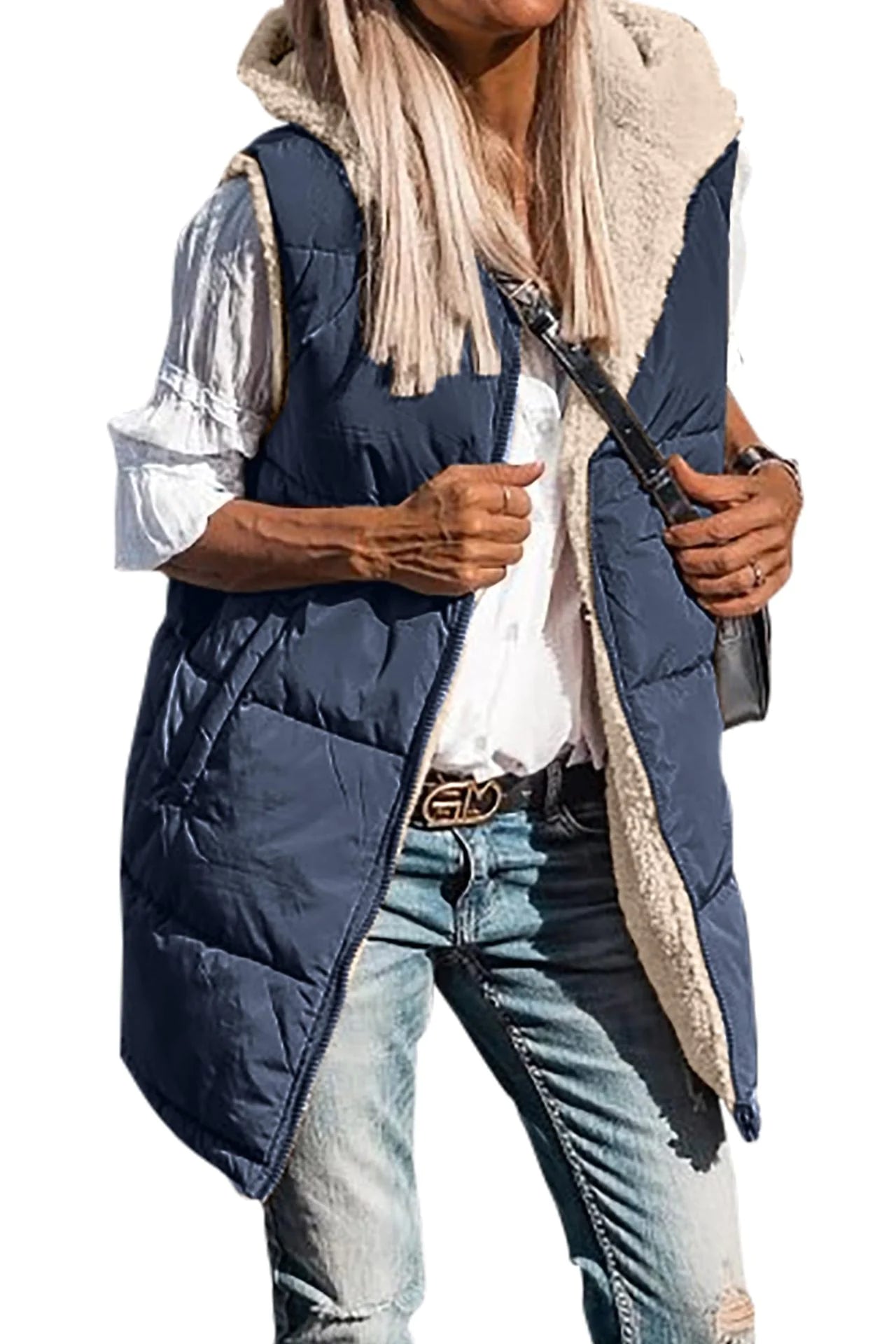 Double-Sided Hooded Cotton Jacket Vest WEM Support (www.WEM.support)