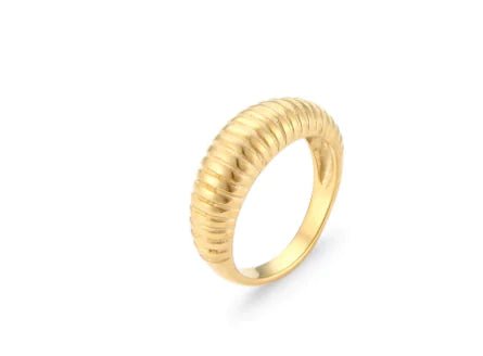 Gold Pinstripe Ring for Women's Fashion - Catch Cards