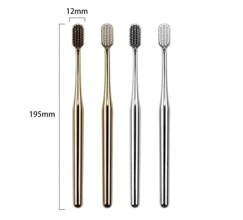 Gold-Plated Soft-Bristle Toothbrush WEM Support (www.WEM.support)