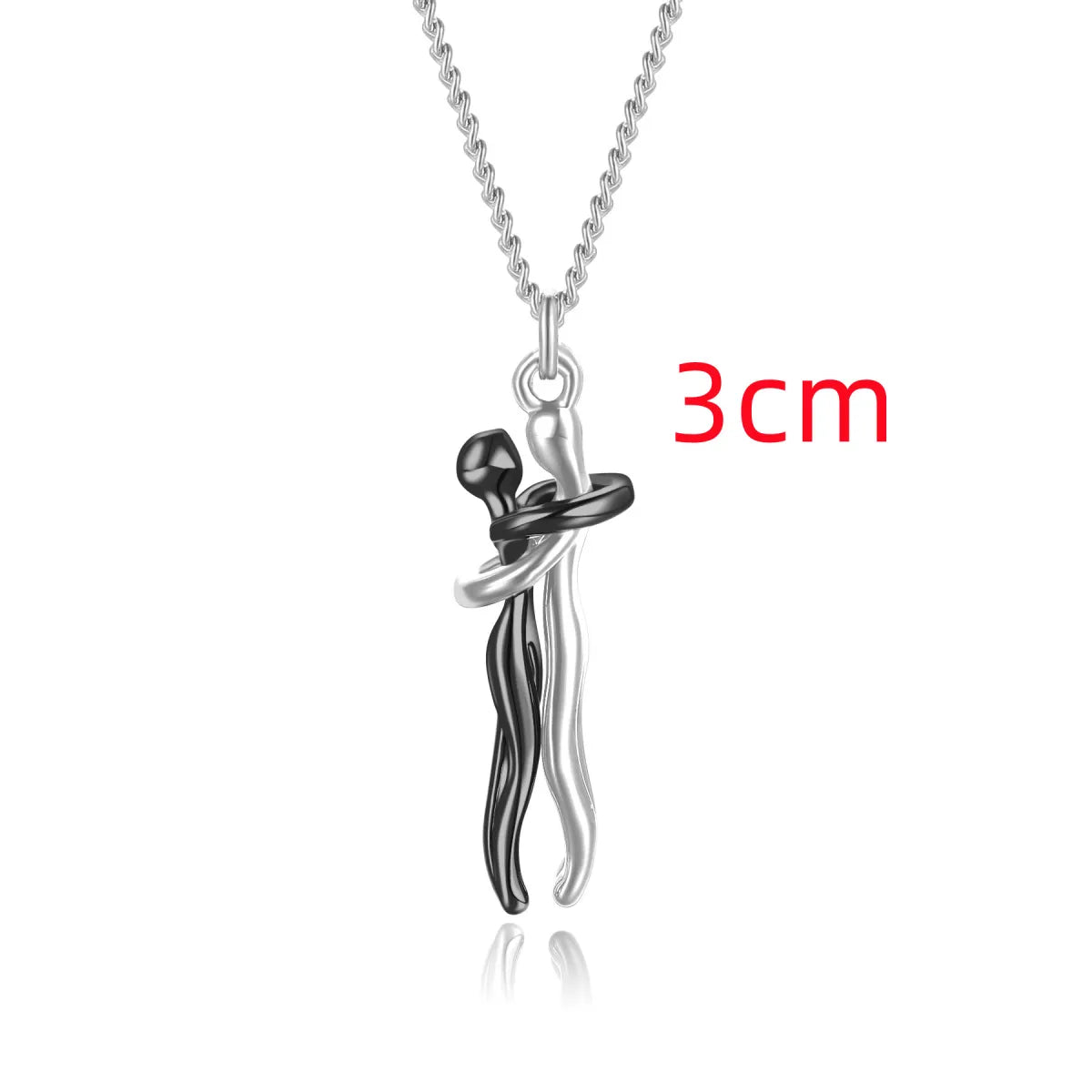 Couple Hugging Pendant Necklace for Women WEM Support (www.WEM.support)