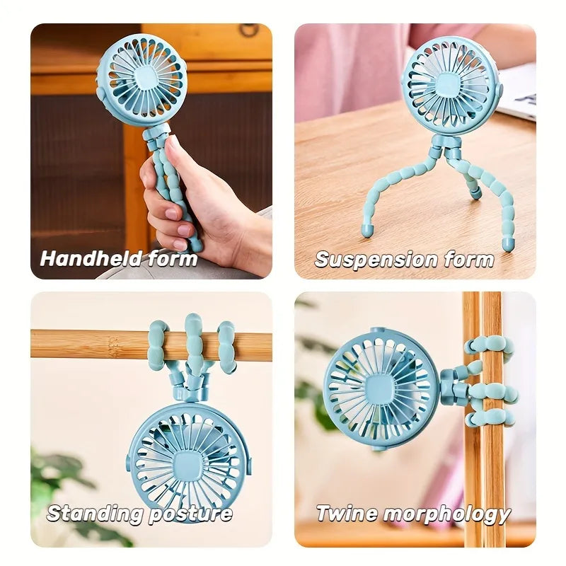 USB Mini Octopus Fan: Adjustable, Portable, Multifunctional. WEM Support (www.WEM.support)