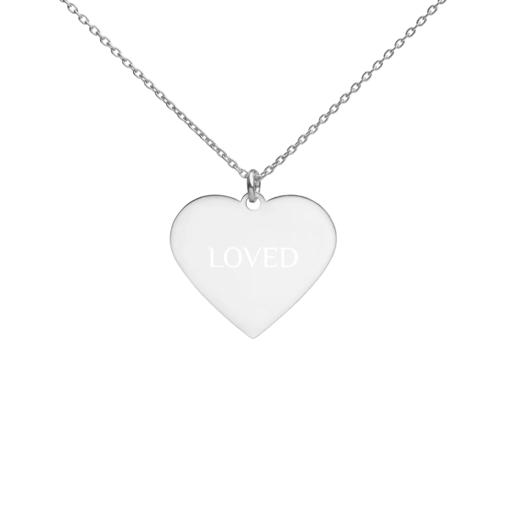 Sterling Silver Loved Heart Necklace WEM Support (www.WEM.support)