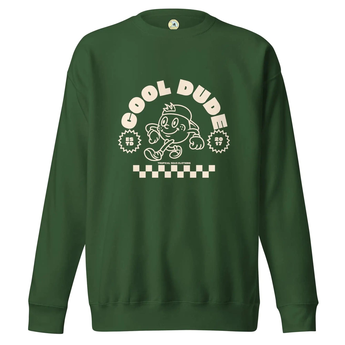 Cool Dude Surfer Premium Sweatshirt WEM Support (www.WEM.support)