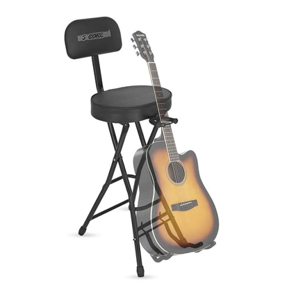 Banco de Guitarra 5Core Ajustável com Encosto, Assento Acolchoado e Suporte para Partitura OVAL WEM Support (www.WEM.support)