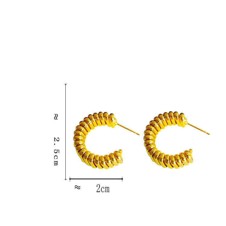 Copper Gold Spring Earrings WEM Support (www.WEM.support)