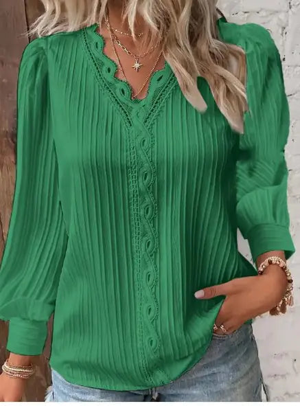 Blouse with Lace Details in Chiffon WEM Support (www.WEM.support)