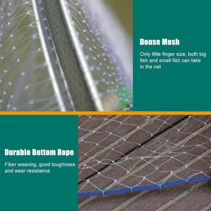 6/8/10/12/16FT Fishing Cast Net Bait Easy Throw Hand Cast Strong Nylon Mesh USA WEM Support (www.WEM.support)