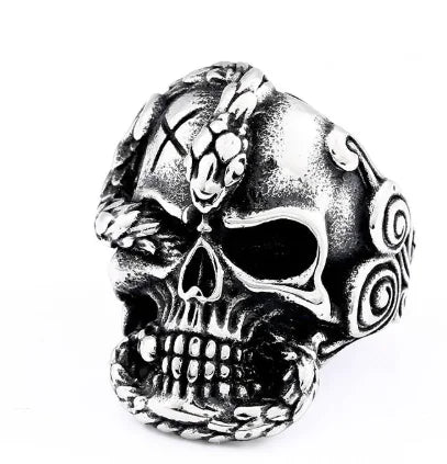 Vintage Skull Titanium Ring WEM Support (www.WEM.support)