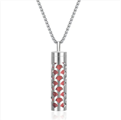 316L Stainless Steel Perfume Oil Diffuser Necklace WEM Support (www.WEM.support)