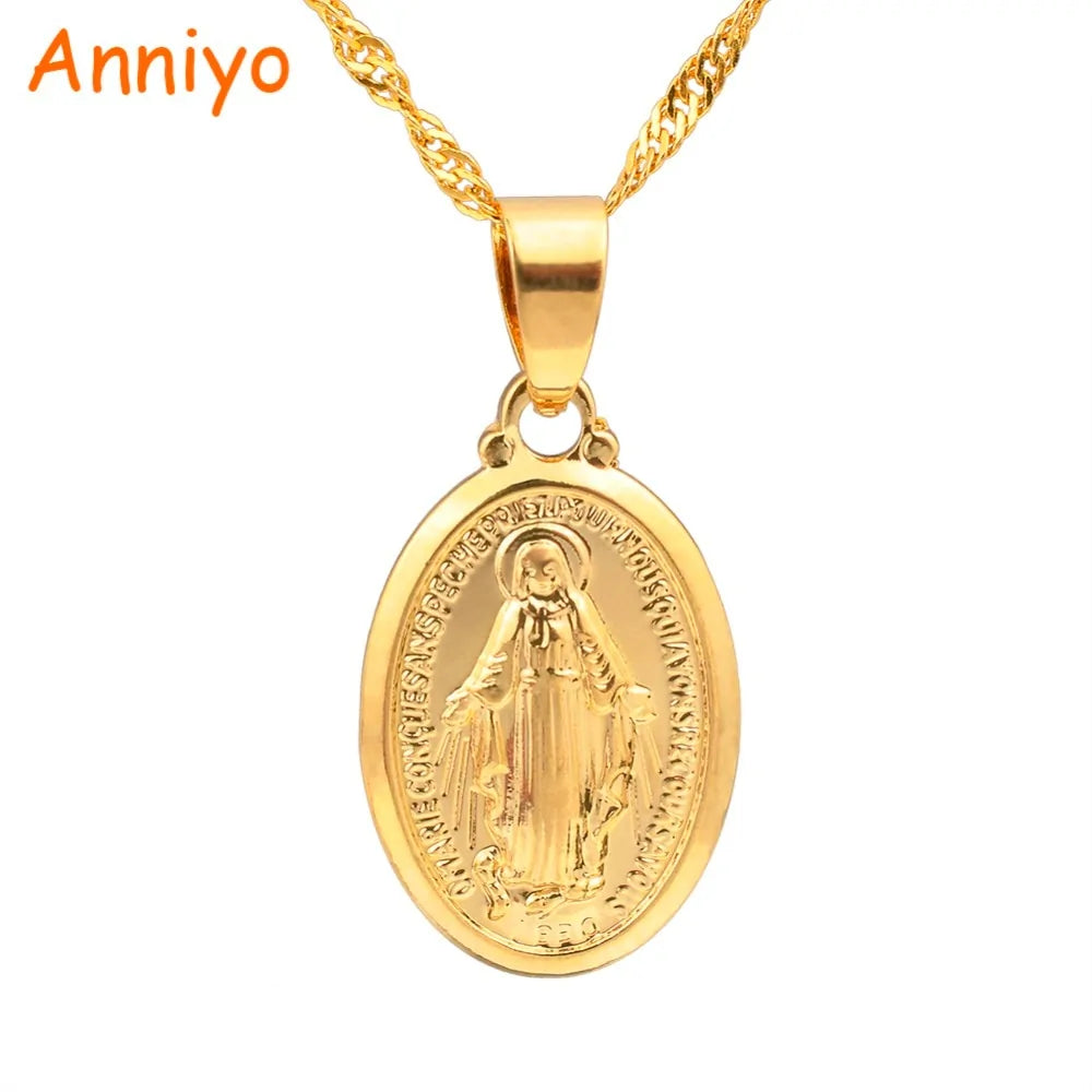 Virgin Mary Pendant Necklace WEM Support (www.WEM.support)