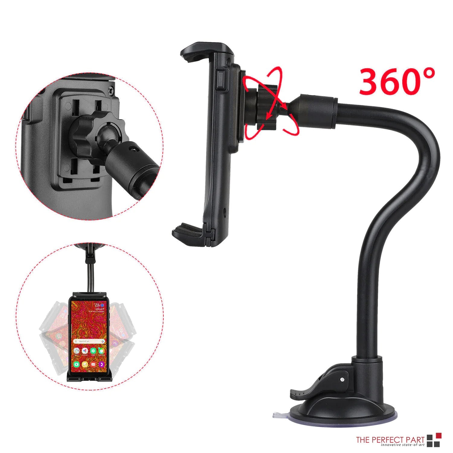 360° Universal Car Windshield Holder Desktop Mount For Cellphone Tablet iPad GPS WEM Support (www.WEM.support)