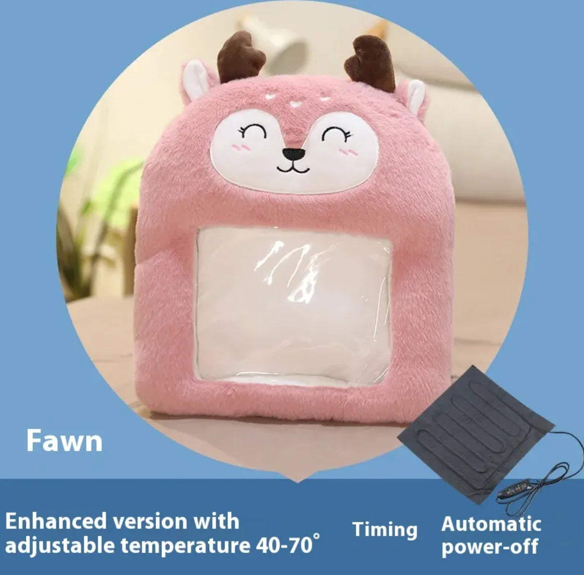 Electric Rabbit Fur Foot Warmer WEM Support (www.WEM.support)