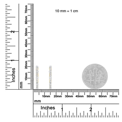 Yellow Gold Plated Sterling Silver Diamond Hoop Earrings (1 cttw, J-K Color, I2-I3 Clarity) WEM Support (www.WEM.support)