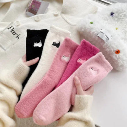 Women’s Thickened Plus Velvet Mid-Calf Warm Socks WEM Support (www.WEM.support)