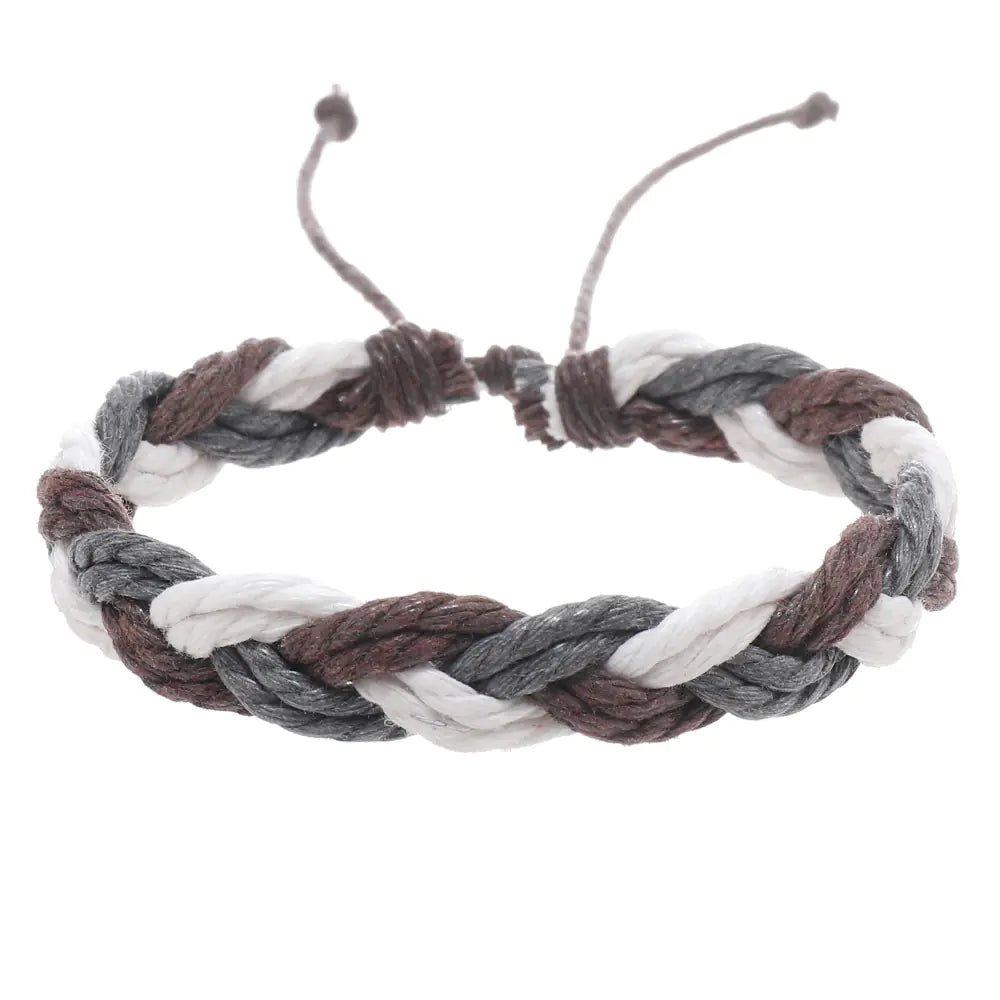 Handwoven Cotton String Bracelet in Artistic Style - Catch Cards