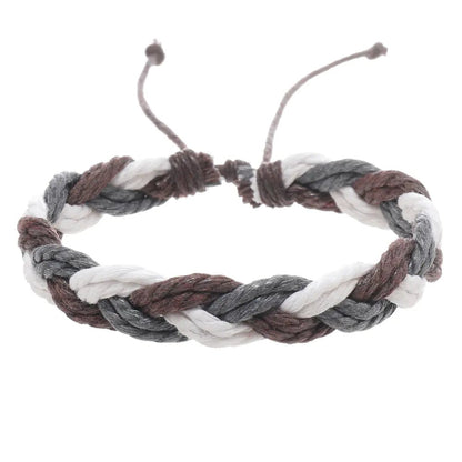 Handwoven Cotton String Bracelet in Artistic Style - Catch Cards