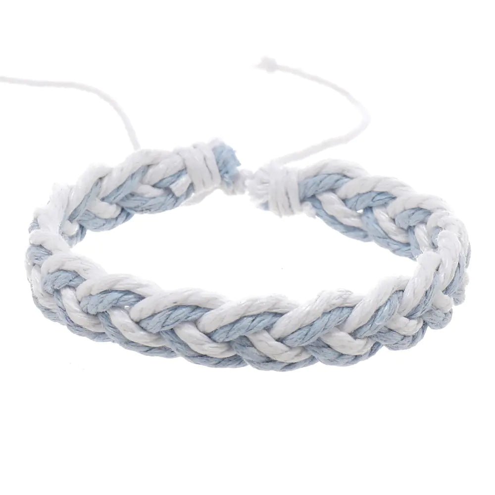 Handwoven Cotton String Bracelet in Artistic Style - Catch Cards